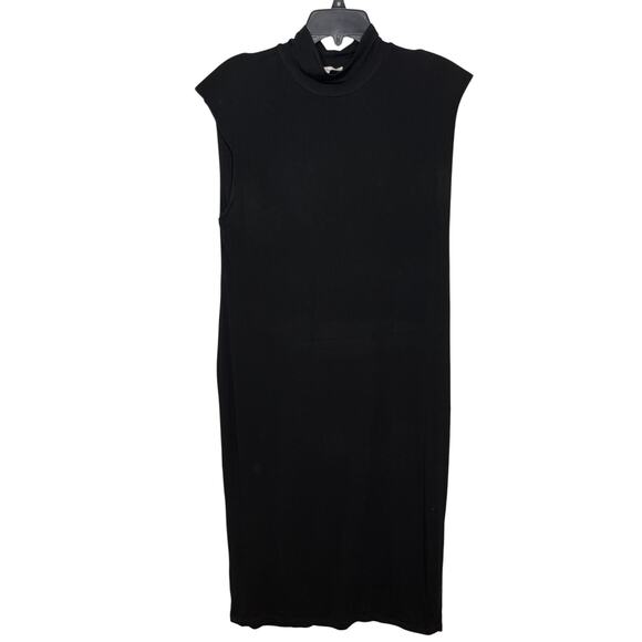 Good American Black Mock Neck Stretchy Sleeveless Midi Dress Plus Size 2X - Picture 2 of 8